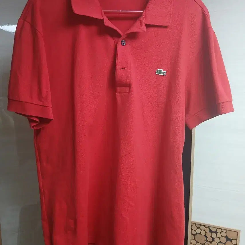 [BUNJANG] Lacoste T-shirt Size 5 Red / 라코스테 티셔츠 5사이즈 레드
