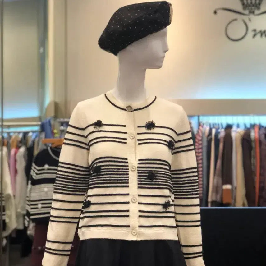 [BUNJANG] o2nd Stripe Pattern Cardigan / o2nd 오즈세컨 스트라이프 패턴 가디건