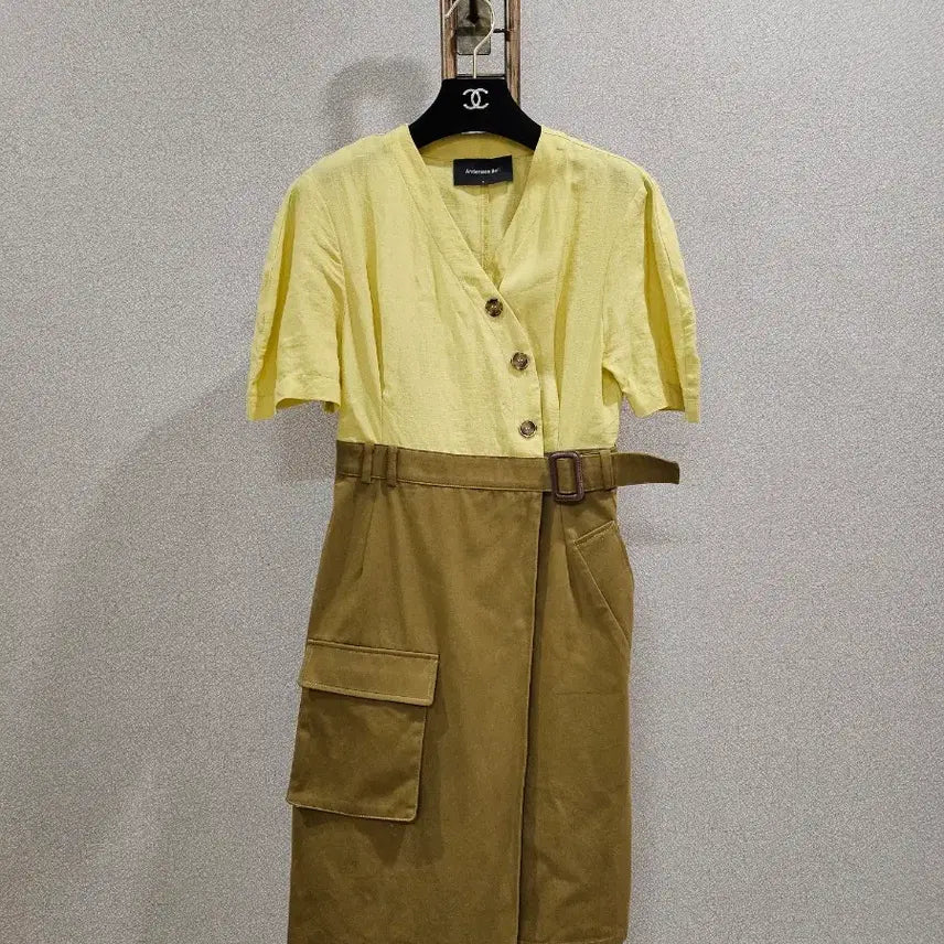 [BUNJANG] Andersson Bell Color-Block Asymmetric Skirt / 앤더슨벨