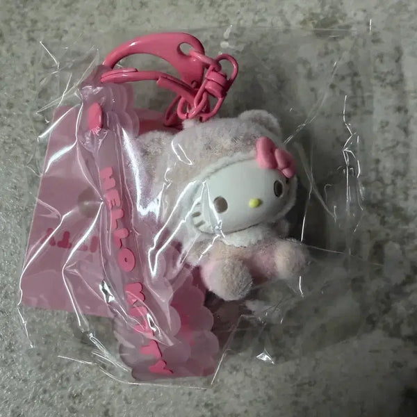 [BUNJANG] Sanrio Baby Kuma Fluffy Keychain Kitty / 산리오 베이비 쿠마 플로키 키링 키티