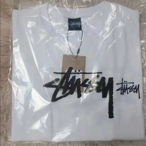 [BUNJANG] Stussy White Short Sleeve T-Shirt / 스투시 화이트 반팔 티셔츠 새상품