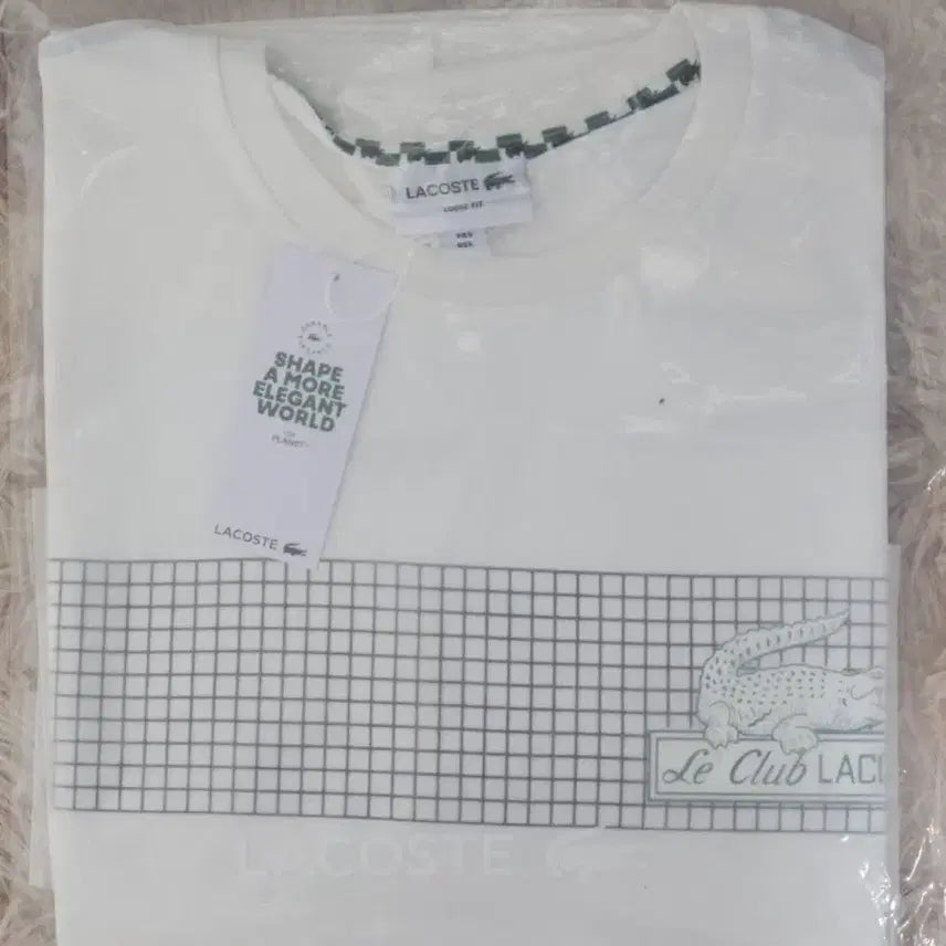 [BUNJANG] Lacoste Le Club Short Sleeve T-Shirt White US Small / 라코스테 르 클럽 반팔 티셔츠 화이트 사이즈는 us스몰