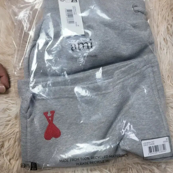 [BUNJANG] Ami Heart Logo Training Shorts (Gray/Black) / 아미 하트 로고 회색 _블랙 2가지 색상 반바지