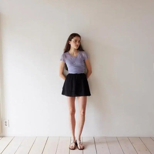 [BUNJANG] tanatt Lace 2-Way Top (Purple) / 타낫 lace 2-way top(purple)