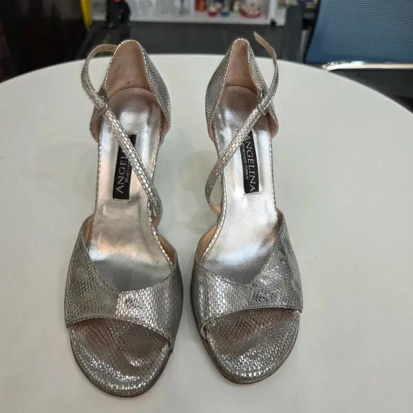 [BUNJANG] Angelina Hill Shoes Silver 230mm / 엔젤리나 힐 230mm