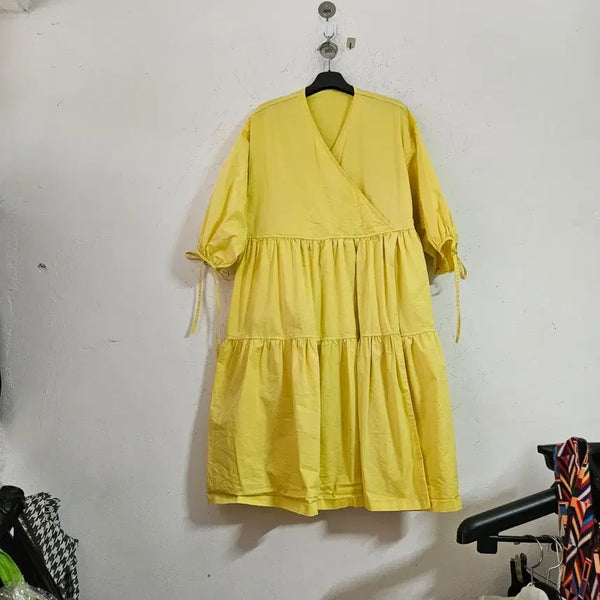[BUNJANG] Yellow Lab Style Layered Dress / 옐로우 랩 스타일 캉캉 원피스