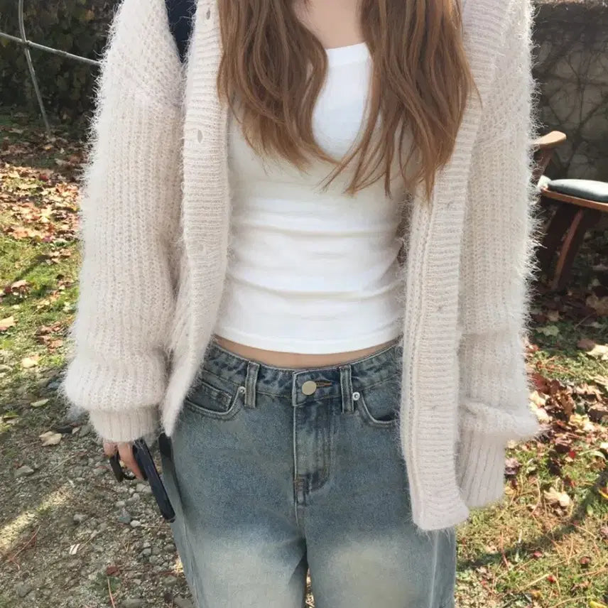 [BUNJANG] Our Cabinet Leaf Hood Cardigan / 아워캐비넷 leaf hood 가디건