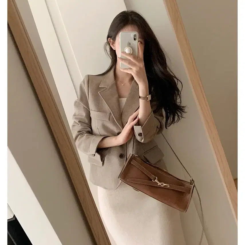 [BUNJANG] 퍼빗 (FABBID) Jacket Sleeveless Skirt Set Bundle / (새상품)퍼빗 자켓 슬리브리스 스커트 세트 일괄