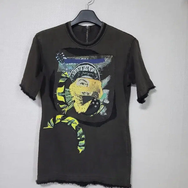 [BUNJANG] Time Postmodern Printing Long Sleeve T-Shirt / 타임 포스트모던 프린팅 롱반팔