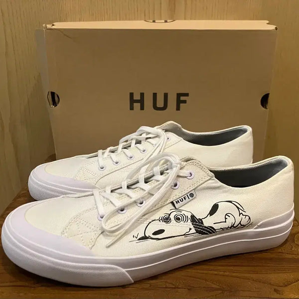 [BUNJANG] HUF x Peanuts Snoopy Collaboration Canvas Low Sneakers / HUF 허프 x 피너츠 스누피 협업 캔버스 로우 스니커즈 280