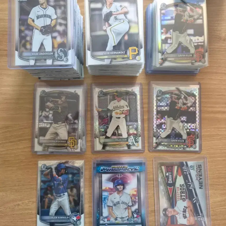 [BUNJANG] 2024-2025 Bowman Chrome Baseball Prospect Cards Bundle Set (368 Cards) / 2024 바우먼 크롬 베이스볼 2025 바우먼 크롬 드픽 368장 일괄