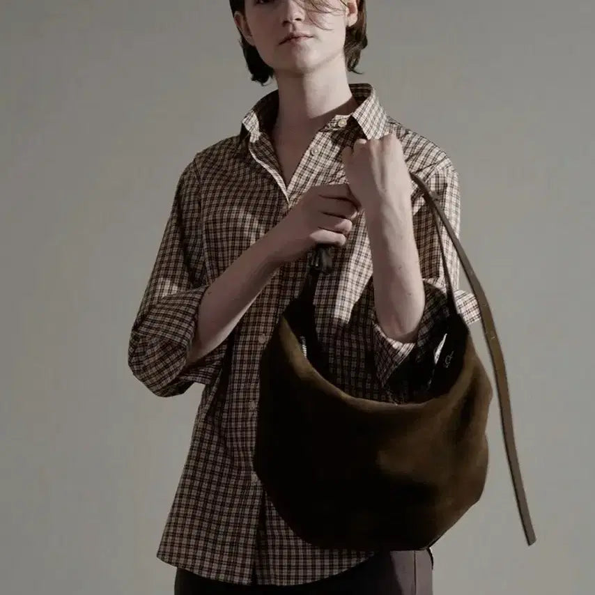 [BUNJANG] Nothing Written Leather Shoulder Bag Camel / [낫띵리튼] 숄더 레더백 (카멜)
