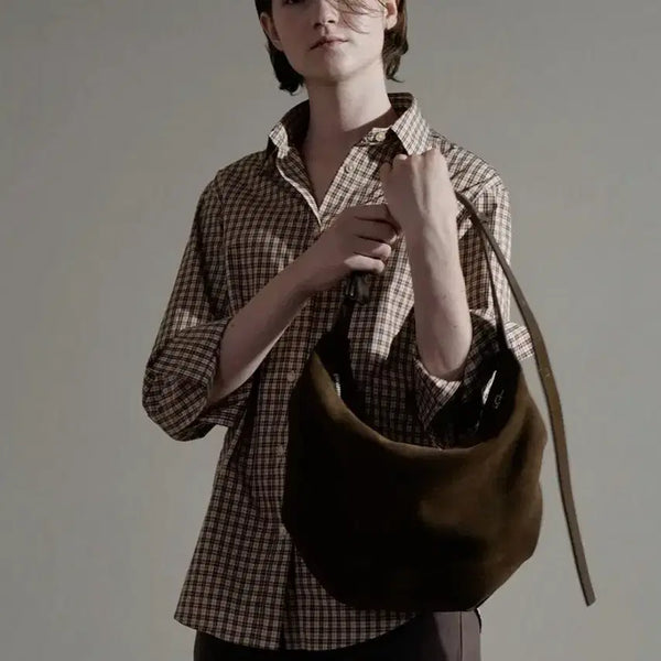 [BUNJANG] Nothing Written Leather Shoulder Bag Camel / [낫띵리튼] 숄더 레더백 (카멜)
