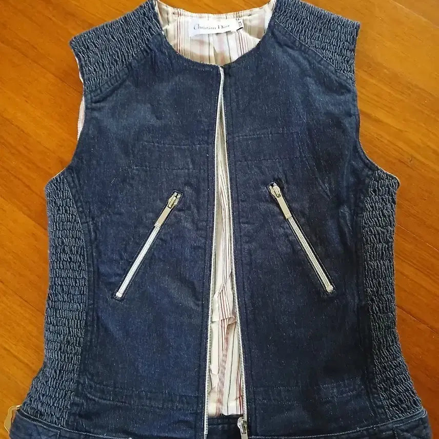 [BUNJANG] Dior Vintage Washed Denim Vest XS / 디올 데님 청조끼 .  대략 XS 사이즈