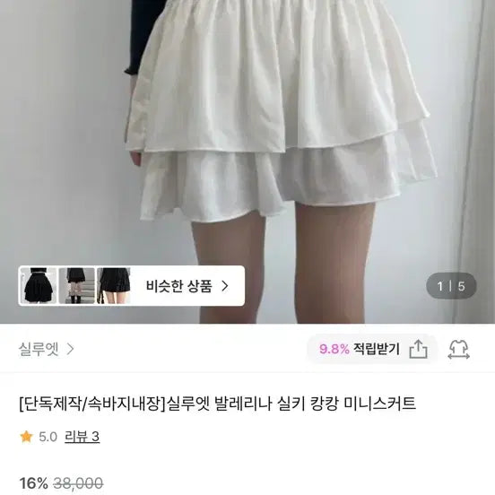 [BUNJANG] Silhouette Ballerina Frill Mini Skirt - White / 실루엣 발레리나 캉캉 미니스커트 화이트
