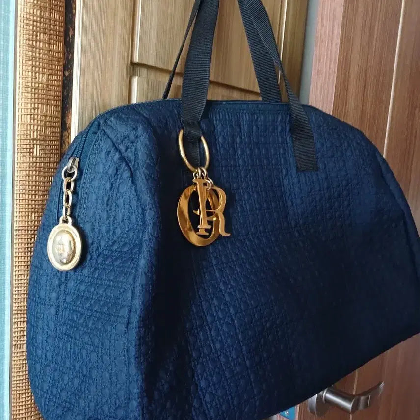 [BUNJANG] Quilted Tote Bag Navy / 퀼팅 토트백
