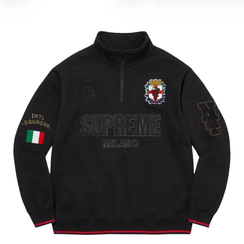 [BUNJANG] Supreme Milano Half Zip Pullover Black XL / [XL] 슈프림 밀라노 하프 집업 풀오버 블랙 - 22FW
