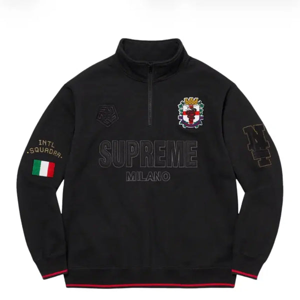 [BUNJANG] Supreme Milano Half Zip Pullover Black XL / [XL] 슈프림 밀라노 하프 집업 풀오버 블랙 - 22FW