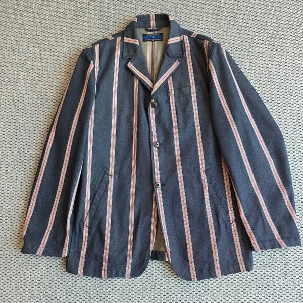 [BUNJANG] R. NEWBOLD Striped Work Denim Jacket / R. NEWBOLD 스트라이프 워크 데님 자켓