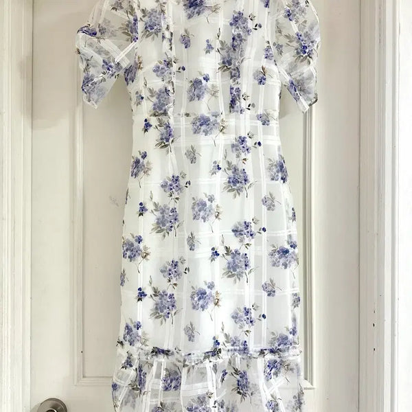 [BUNJANG] I'm Valley Organza Floral Dress / 새상품) 아임밸리 오간자 플로럴 원피스