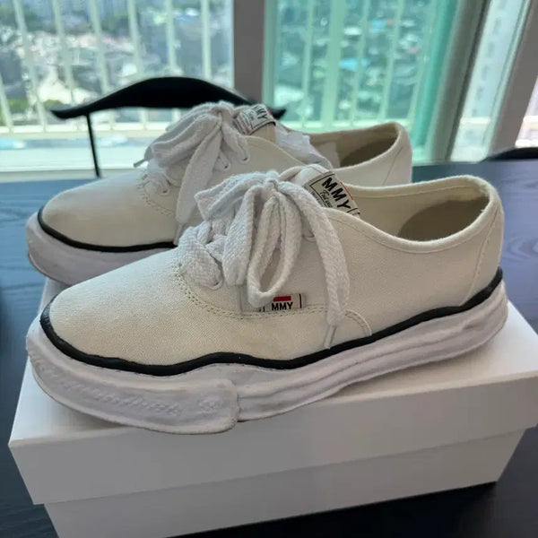 [BUNJANG] Maison MIHARA YASUHIRO Sneakers White / MMY 메종 미하라 야스히로 스니커즈 화이트280.285