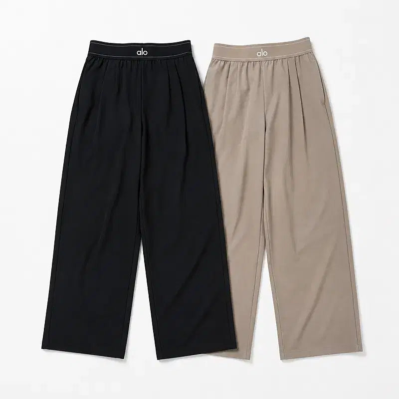 [BUNJANG] Alo Yoga Suit Up Trousers Pants Black/Beige / 알로 요가 슈트업 트라우저 팬츠 블랙/베이지