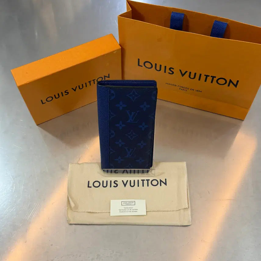 [BUNJANG] Louis Vuitton LV Eclipse Monogram Brazza Long Wallet (M61697) / [브리온] 루이비통 이클립스 모노그램 브라짜 장지갑(M61697)