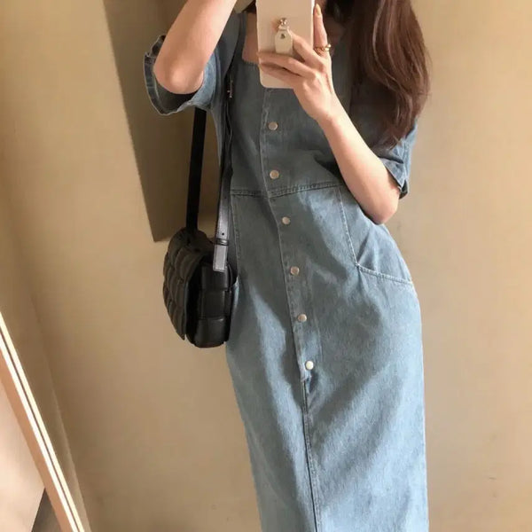 [BUNJANG] Objet Cocory Denim Dress / 오브제 코코리 데님 원피스