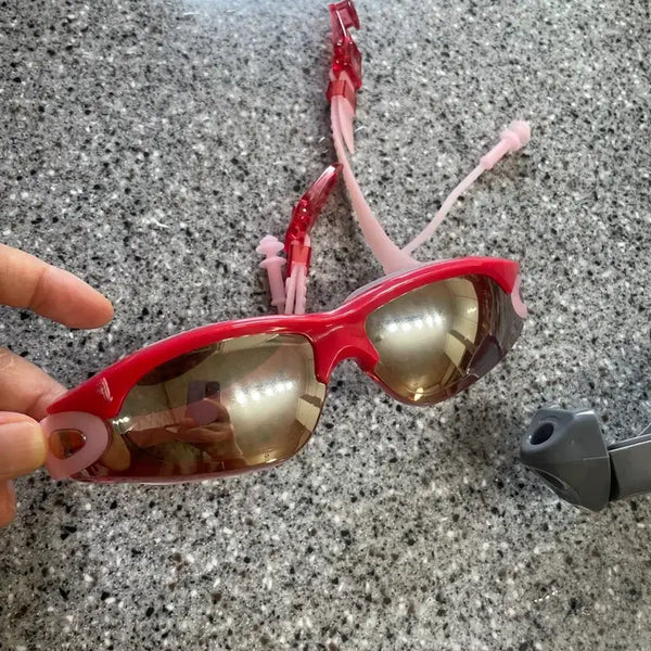 [BUNJANG] Women's Swimming Goggles Pink/Red / 수경 물안경 핑크/레드 물수경