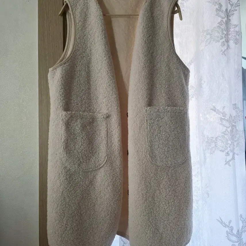 [BUNJANG] Fleece Vest (Ivory) / 플리스 조끼 free