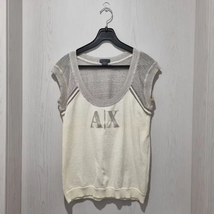 [BUNJANG] Armani Exchange Cap Sleeve M Size Knit Top / 아르마니 익스체인지 캡소매 M사이즈니트