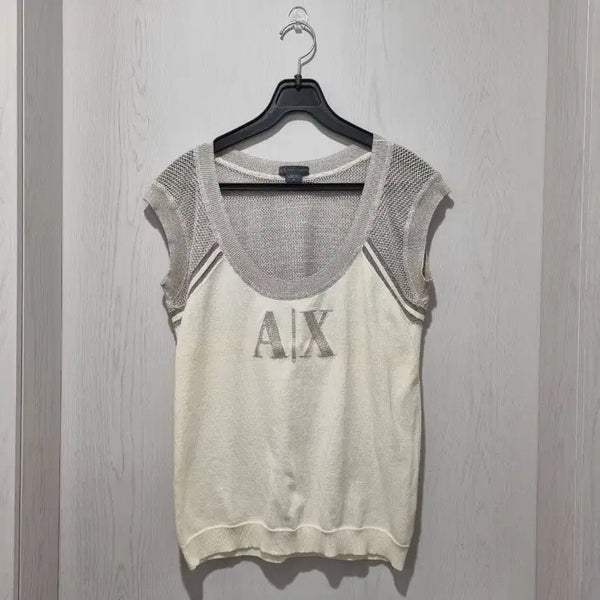[BUNJANG] Armani Exchange Cap Sleeve M Size Knit Top / 아르마니 익스체인지 캡소매 M사이즈니트