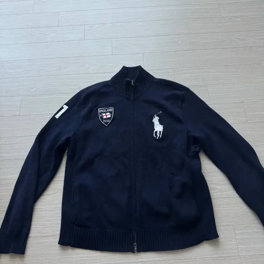 [BUNJANG] Polo Ralph Lauren Big Pony Zip-Up Knit Jacket / 폴로 빅포니 집업
