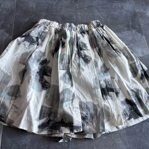 [BUNJANG] Flower Pattern Skirt / 플라워 패턴 밴딩 스커트