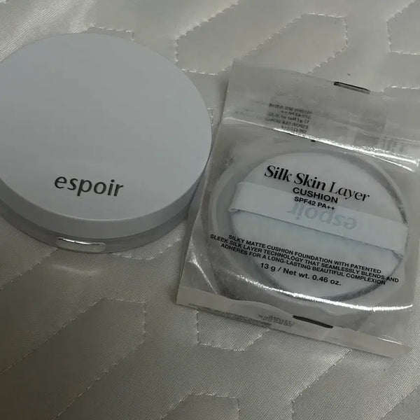 [BUNJANG] Espoir Silk Skin Layer Cushion No. 20 Vanilla (Original + Refill) / (새제품)에스쁘아 실크 스킨 레이어 쿠션 20호 바닐라 본품+리필