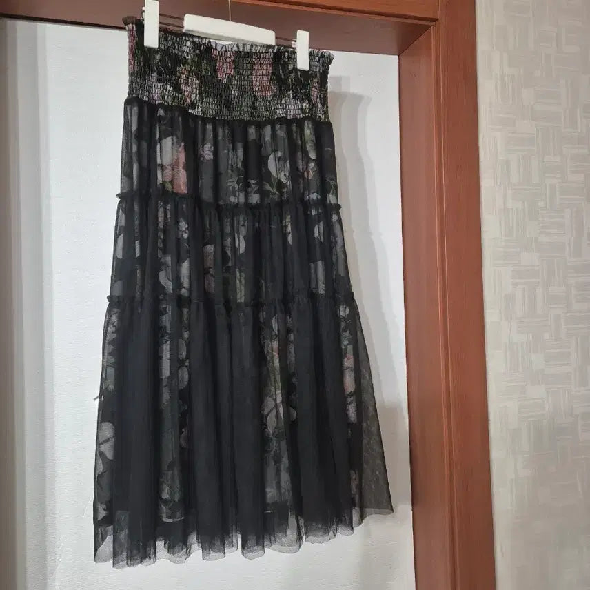 [BUNJANG] SLRAHH Flower Tiered Long Skirt / 가격인하~~SLRAHH플라워 캉캉 롱 스커트