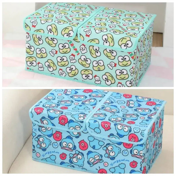 [BUNJANG] Sanrio Pochacco & Hangyodon Large Divided Non-Woven Storage Box / 전상품 20% 할인) 산리오 무늬 2분할 대형 부직포 보관함 한교동 케로피