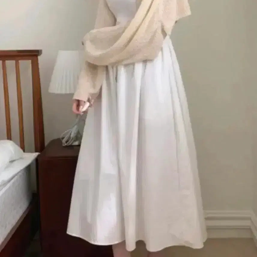 [BUNJANG] White Sleeveless Maxi Dress / 롱 나시 원피스