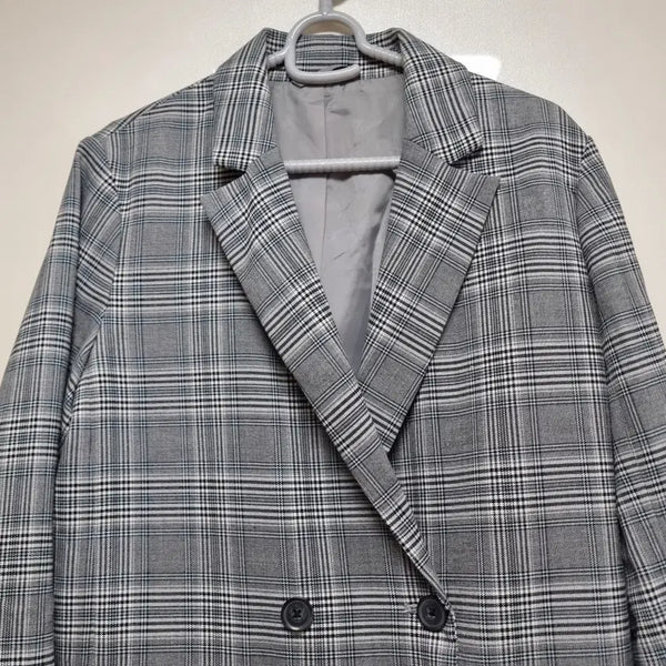 [BUNJANG] GU Checkered Jacket / 일본 GU 브랜드 체크 자켓