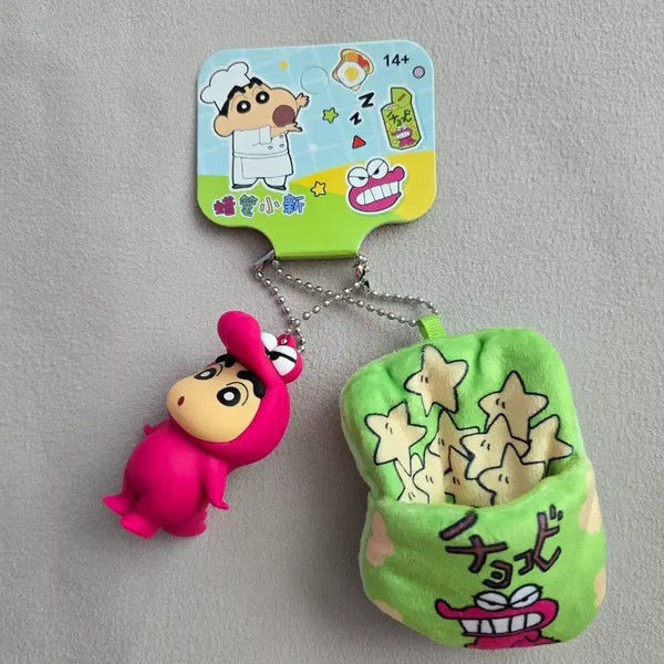 [BUNJANG] Crayon Shin-chan Choco-bi Blanket Keyring Set / 짱구 쵸코비 이불 키링 세트
