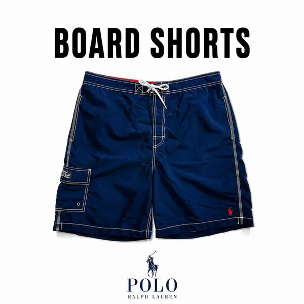 [BUNJANG] Polo Ralph Lauren Navy Nylon Swim Shorts Cargo Pocket XL / 폴로 랄프로렌 네이비 보드숏 반바지 XL