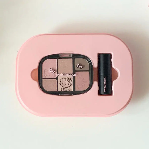 [BUNJANG] WAKEMAKE Hello Kitty Soft Sheer Multi Palette Pink Shell + Soft Blurring Balm Stick Sutti Pink / 웨이크메이크 헬로키티 핑크쉘 + 수티핑크