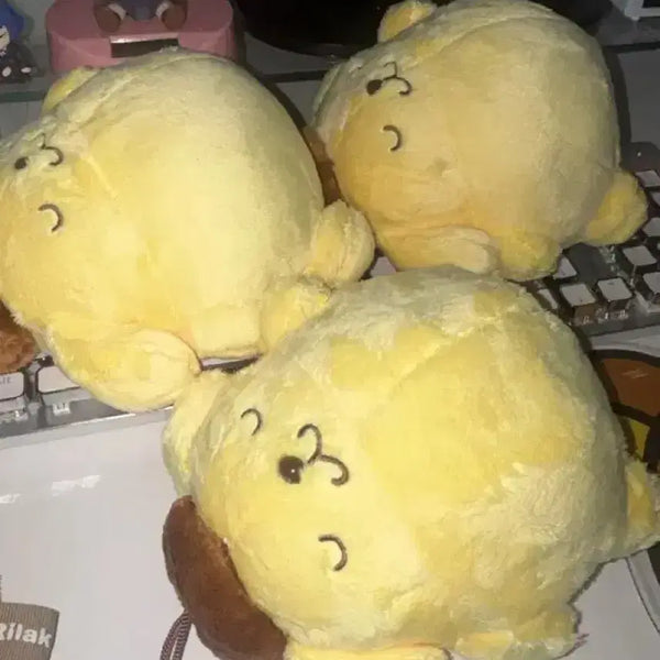 [BUNJANG] Sanrio Pompompurin Plush Pillow / (정품) 산리오 밥먹고 누워자는 폼폼푸린 복슬 돼지 푸딩 덩어리 복부비만