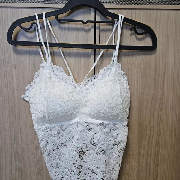 [BUNJANG] Lace Bralette White Size 55 / 레이스 브라렛 화이트 55
