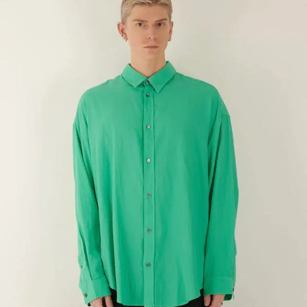 [BUNJANG] Acne Studios Turquoise Green Oversized Shirt / ACNE STUDIOS 터쿼이즈 그린 오버사이즈 셔츠