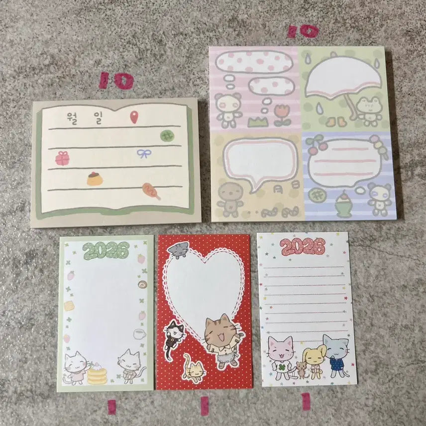 [BUNJANG] Arsene PomPom Junk Journaling Deco Sticker & Memo Pad Set / 아르센 폼폼 다꾸 모조지 스티커 + 메모지 다이어리 판매