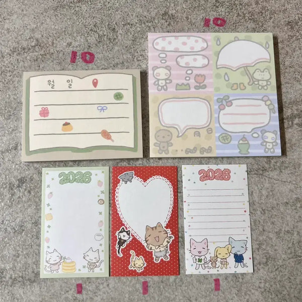 [BUNJANG] Arsene PomPom Junk Journaling Deco Sticker & Memo Pad Set / 아르센 폼폼 다꾸 모조지 스티커 + 메모지 다이어리 판매