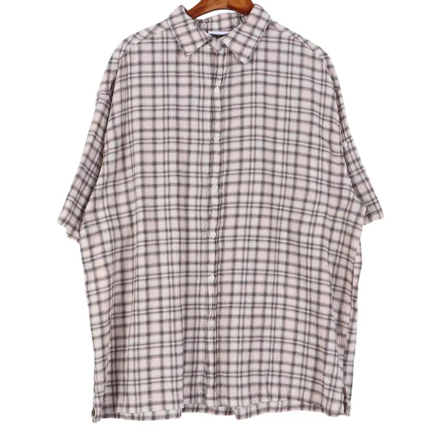 [BUNJANG] Good Lifework Checkered Short-Sleeve Shirt (L) / 굿라이프워크  체크 반팔 셔츠 L / k4532