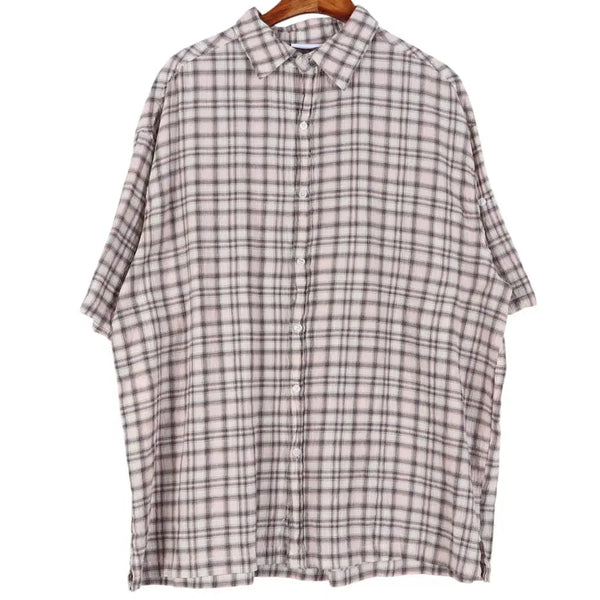 [BUNJANG] Good Lifework Checkered Short-Sleeve Shirt (L) / 굿라이프워크  체크 반팔 셔츠 L / k4532