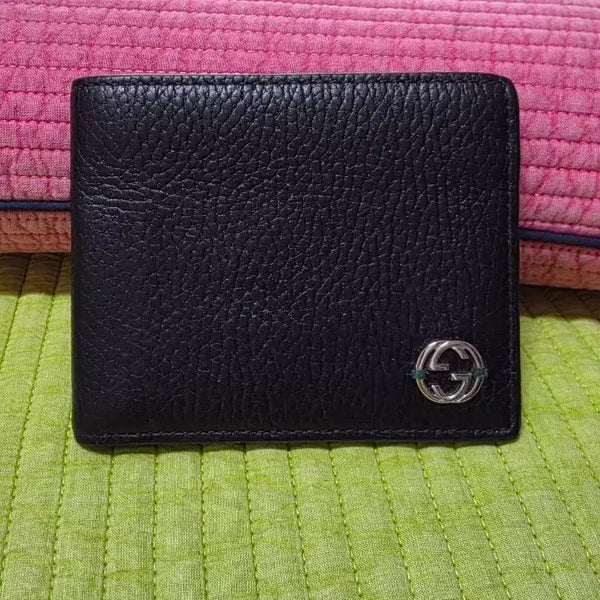 [BUNJANG] Gucci GG Interlocking Bicolor Bi-fold Wallet / (정품) 구찌 GG 인터로킹/블랙,그린/투톤 반지갑/개인/팝니다.